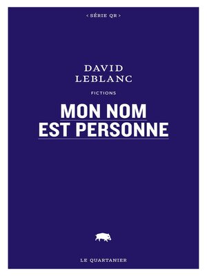 cover image of Mon nom est Personne